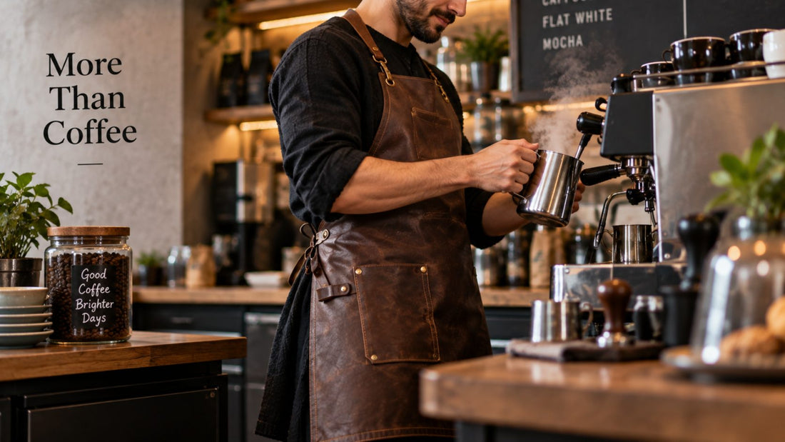 why baristas are switching to leather aprons?