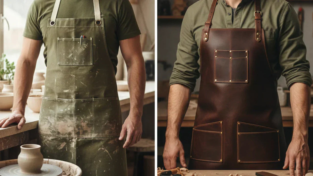 canvas vs leather apron