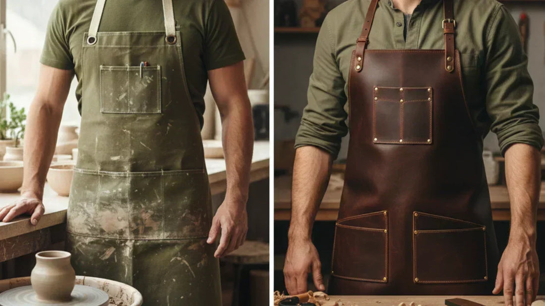 canvas vs leather apron