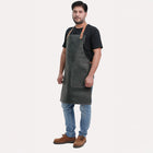 Black apron for cooking