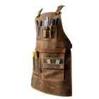 Carpenter leather brown apron