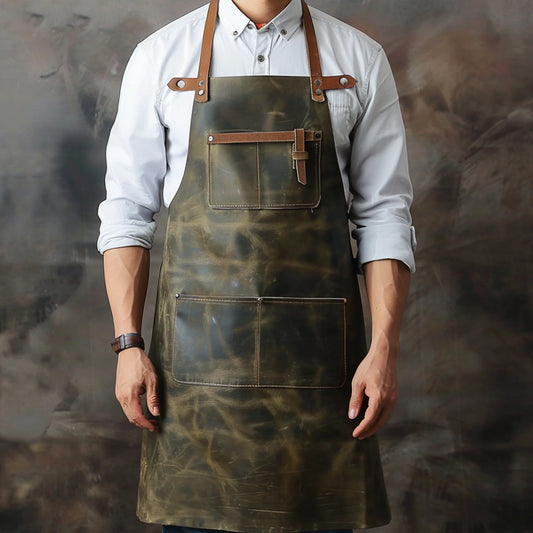 Cooking apron leather made