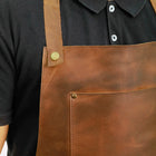 Leather barber master apron for men