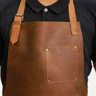 Men Heat Forge Brown Leather Apron