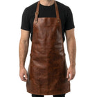 Plain leather bbq apron