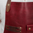 Red Butcher apron men