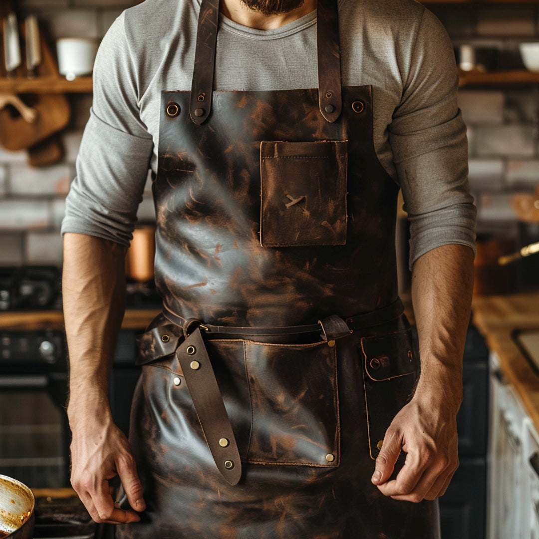 SizzleGrill Leather Apron