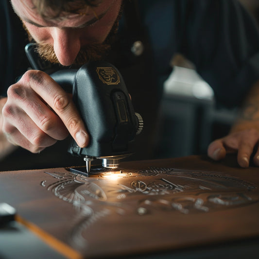 laser engraving leather apron
