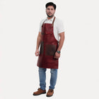 leather butcher apron for men
