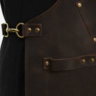 leather brown blacksmith fireguard apron