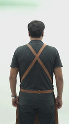 brown blacksmith apron leather made