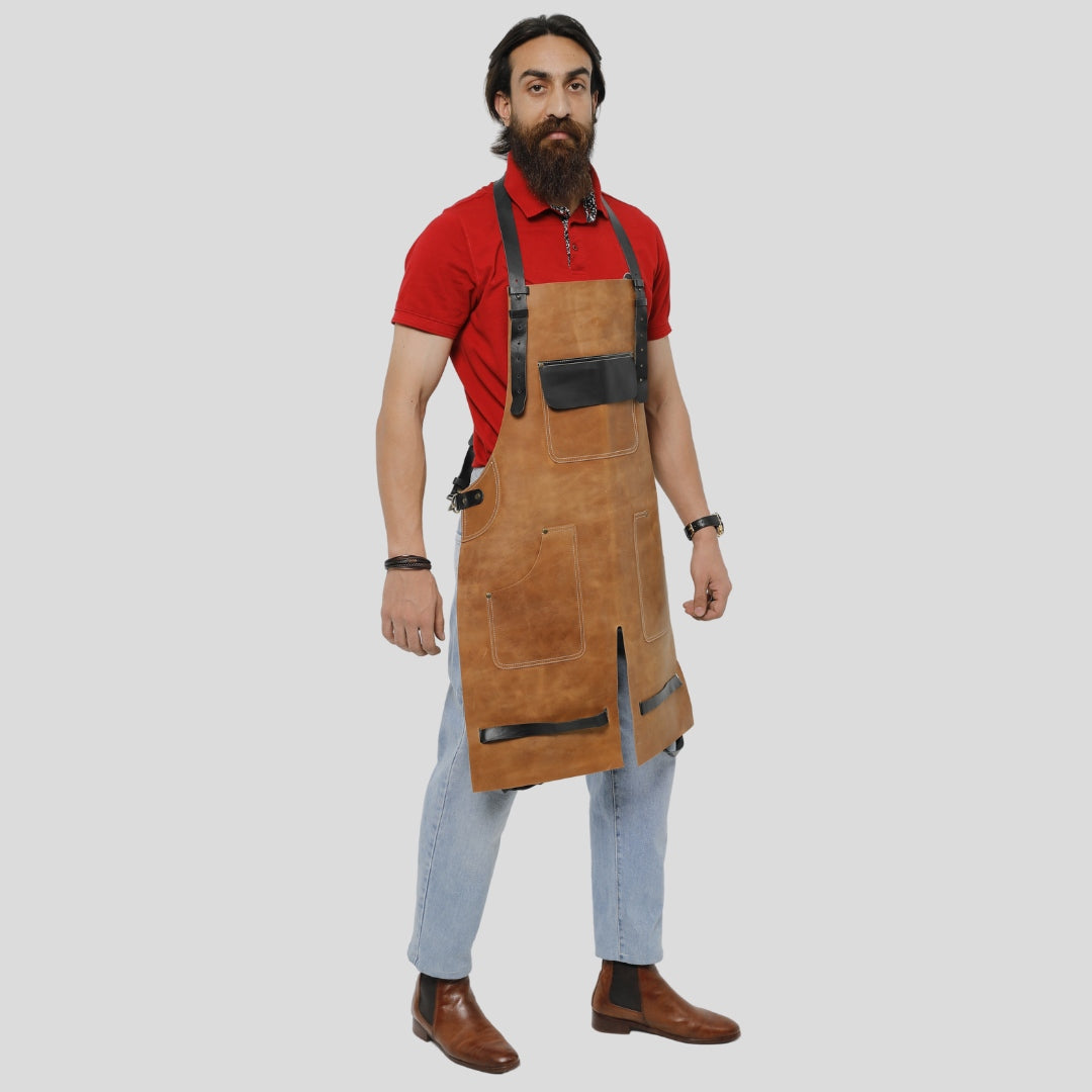 split leg work aprons